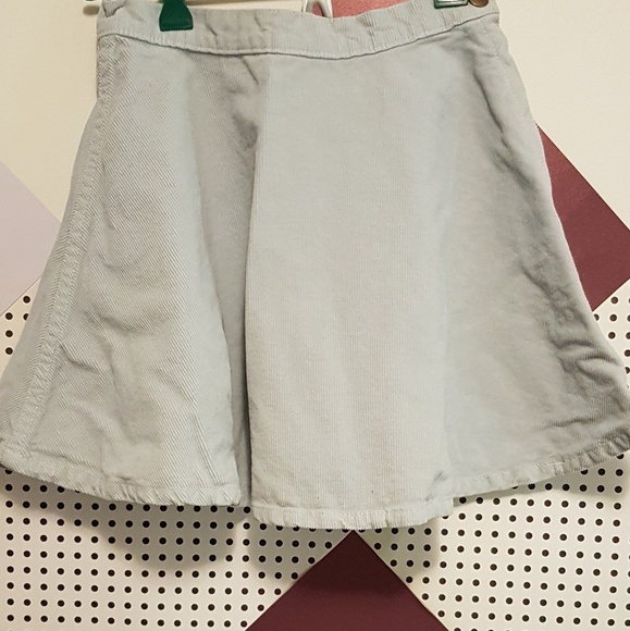 American Apparel Light Blue Corduroy Circle Skirt - Picture 3 of 8